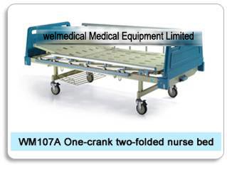 WM17A One-crank two-folded nurse bed